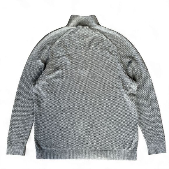 Lululemon Mens 1/4 Zip Sweater XXL Grey Textured Knit Coolmax Organic Cotton - Picture 3 of 10